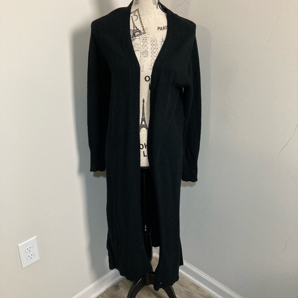 Express Women’s Black Maxi Open Cardigan Long Sleeves